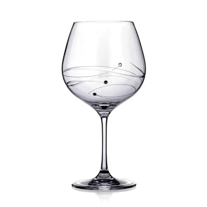 Diamante "Just For You" Gin Glass with Spiral Design Cutting - 610ml - In Gift Box