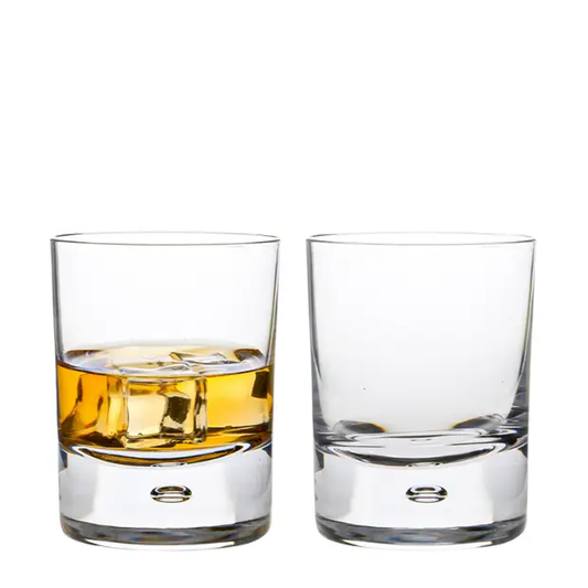 Set of two Dartington Crystal Exmoor whisky tumblers, 220ml, elegant glassware for enjoying whisky.