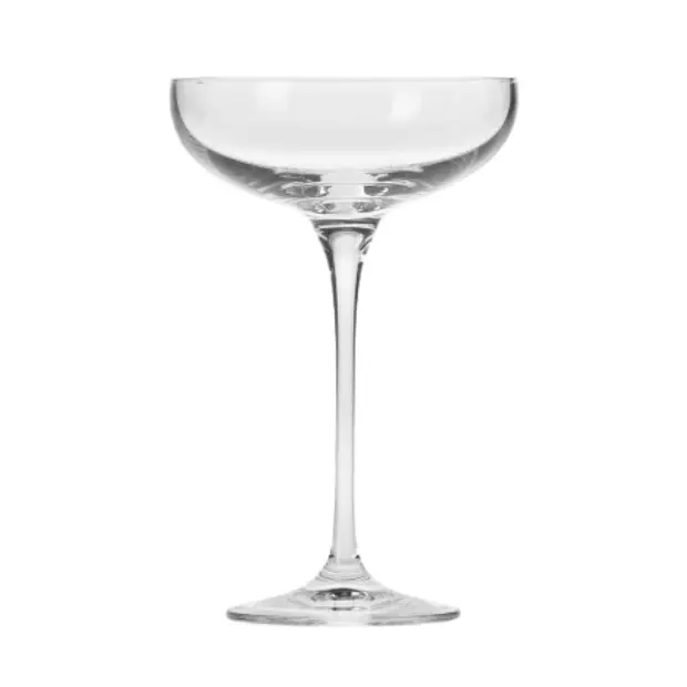 Set of six Krosno champagne flutes with 240ml capacity, clear glassware for celebrating occasions, by Glassware UK.