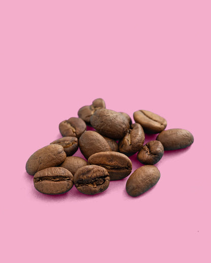 Recent Beans Son La G1 Medium Dark Roast Coffee beans, showcasing rich, roasted coffee grains on a dark background.