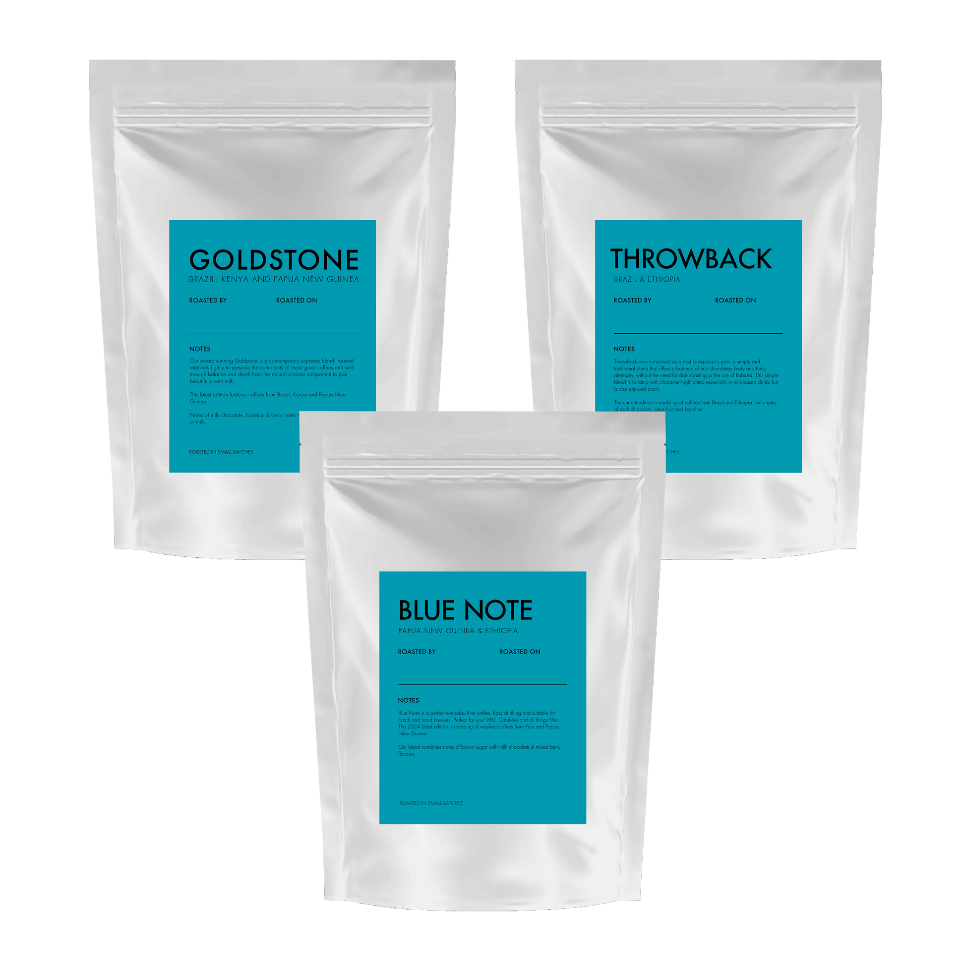 Small Batch Coffee Blends Discovery Kit with assorted coffee tasting samples in a branded set.