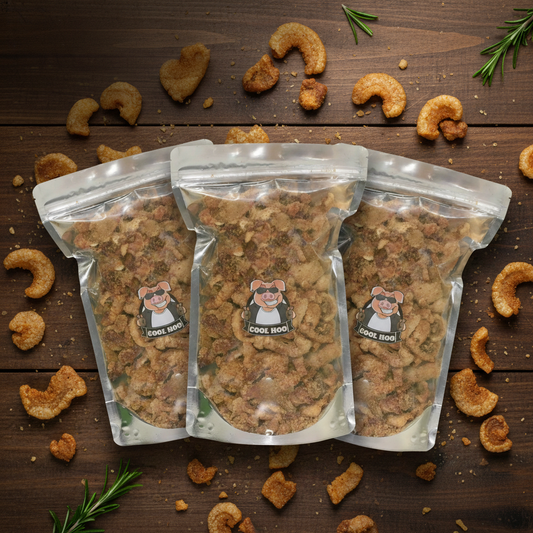 Assorted snack mix in a bowl from Cool Hog Snacks Big 'n' Mix product, featuring colorful, crunchy snack pieces.