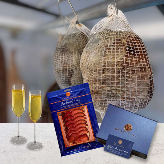 Bray Cured air-dried ham experience gift card in a branded box, perfect for gifting a gourmet charcuterie experience.