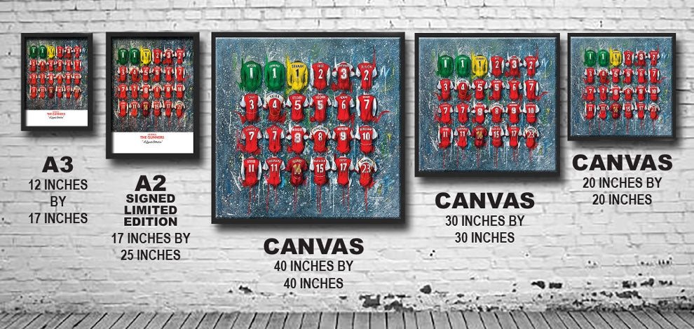 Chelsea Champions Shirts limited edition print by Terry Kneeshaw Art, featuring Aston Villa 2024 collection artwork.