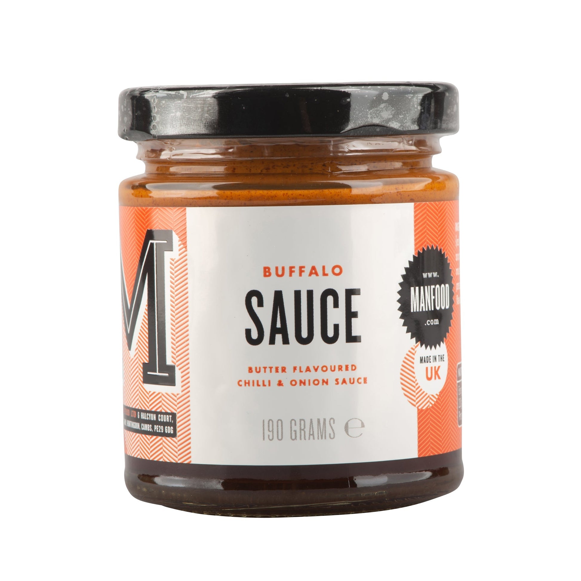 Manfood BBQ Trio gift box with three types of barbecue sauces and seasonings, displayed in an open gift box.