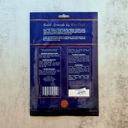 British guanciale pack from Bray Cured, part of the Ultimate Pasta Pack charcuterie selection, showcasing cured pork product.