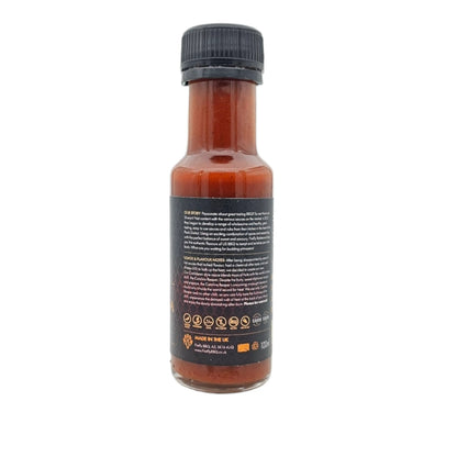 FireFly Barbecue Carolina Reaper Hot Sauce in a glass bottle with fiery red chili peppers and label design.