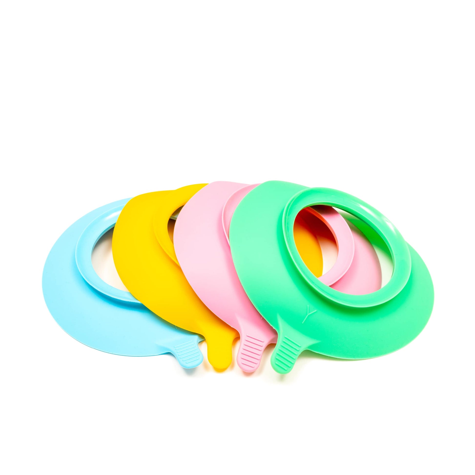 Baby bamboo weaning plate set from Wild and Stone featuring colorful rainbow design, perfect for feeding little ones.