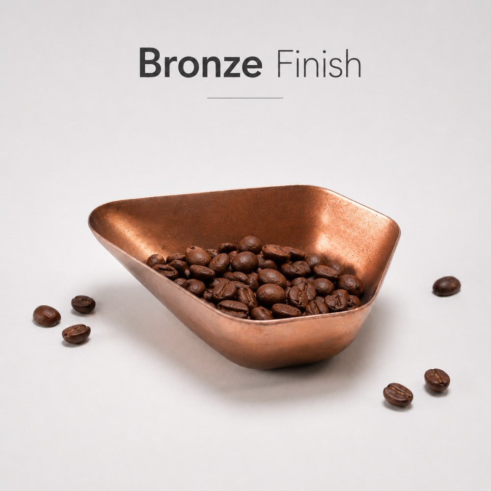KNOCDIC® bronze coffee bean dish featuring a detailed coffee bean design in a round shape perfect for holding small items