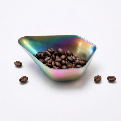 KNOCDIC® Coffee Bean Dish with a round ceramic design, featuring a textured surface and a glossy finish for holding coffee beans or small items.