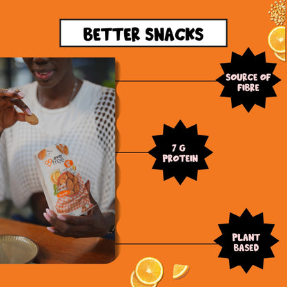 Pack of 35 EverFree gluten-free orange cookies with bright orange coating and crisp texture.