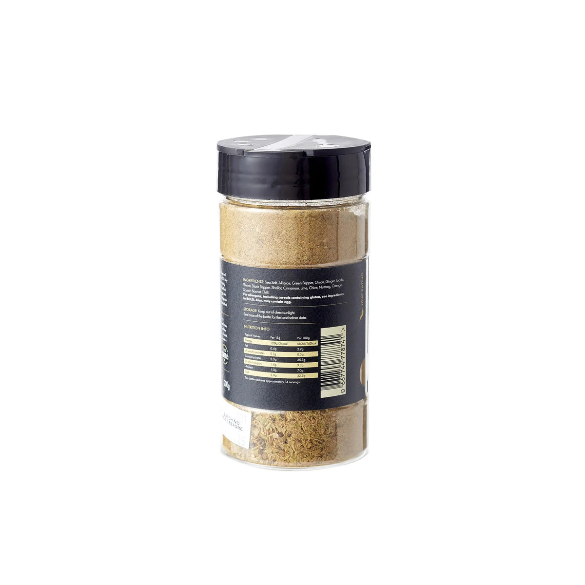 FireFly Barbecue Boston Beach Jerk Rub in jar, spicy BBQ rub with herbs and spices for grilling and seasoning meats.