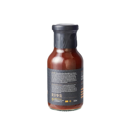 FireFly Barbecue California Apple BBQ Sauce bottle with label, showcasing rich, flavorful BBQ sauce for grilling and dipping.
