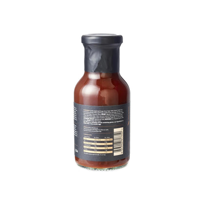 Bottle of FireFly Barbecue California Apple BBQ Sauce showing label with apple and BBQ sauce imagery.
