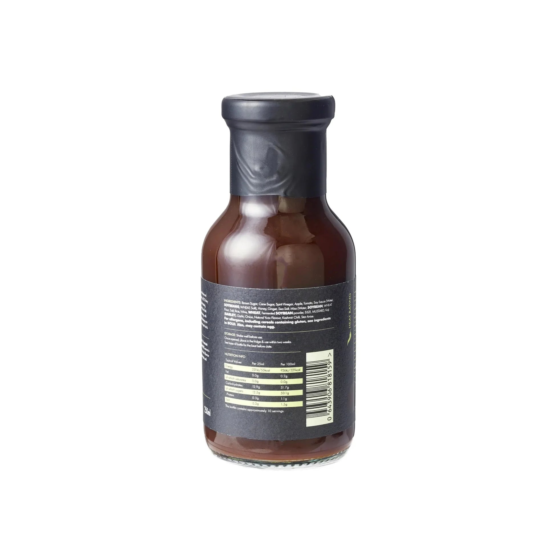 Bottle of FireFly Barbecue Japanese BBQ Sauce, 1-liter, featuring rich, savory Japanese-inspired flavors in a clear glass bottle.