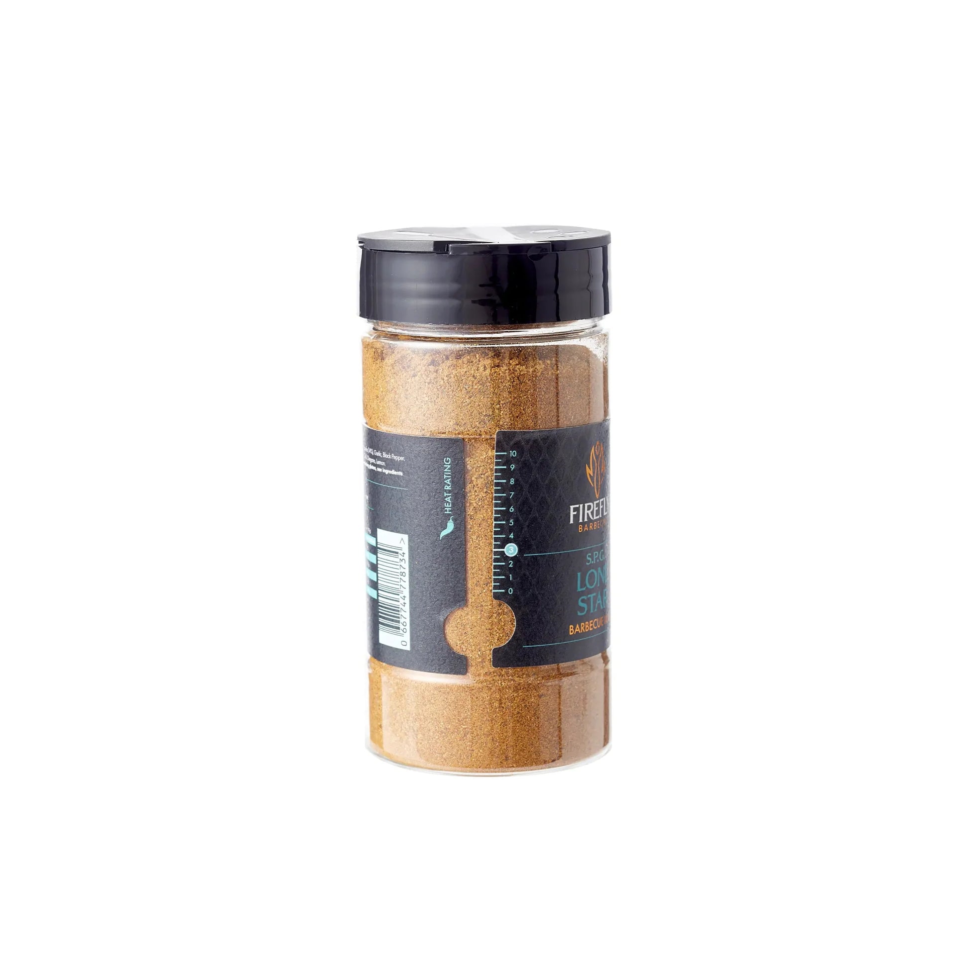 FireFly Barbecue Lone Star BBQ Beef Rub jar with label, showcasing a flavorful spice blend for grilling and smoking meats.