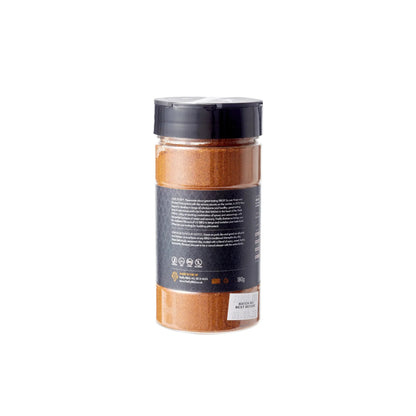 FireFly Barbecue Memphis Dry Savoury BBQ Rub in a jar, with a close-up of the spice blend on the label.