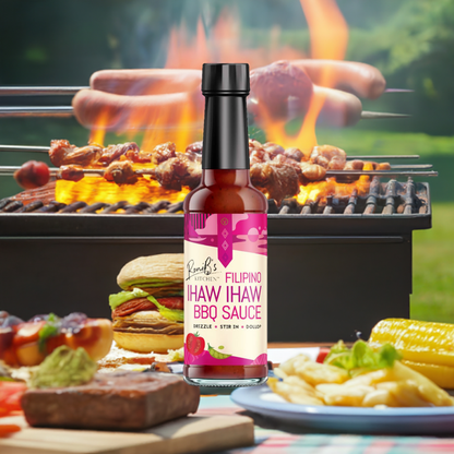 Filipino-style Ihaw Ihaw BBQ sauce by RoniBs Kitchen, a flavorful marinade and grilling sauce in a jar.