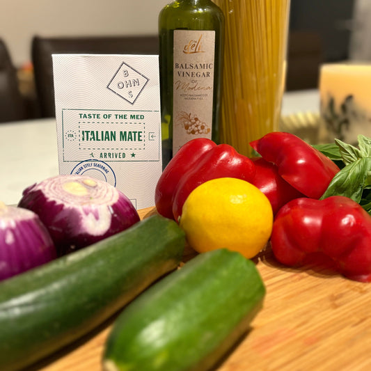 Italian Mate seasoning by BOHNS Rubs, featuring a blend of Mediterranean herbs and spices in a jar.