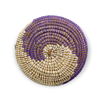Small Senegal Wall Basket by Botanical Boys, woven basket with intricate patterns, perfect for wall decor or storage.