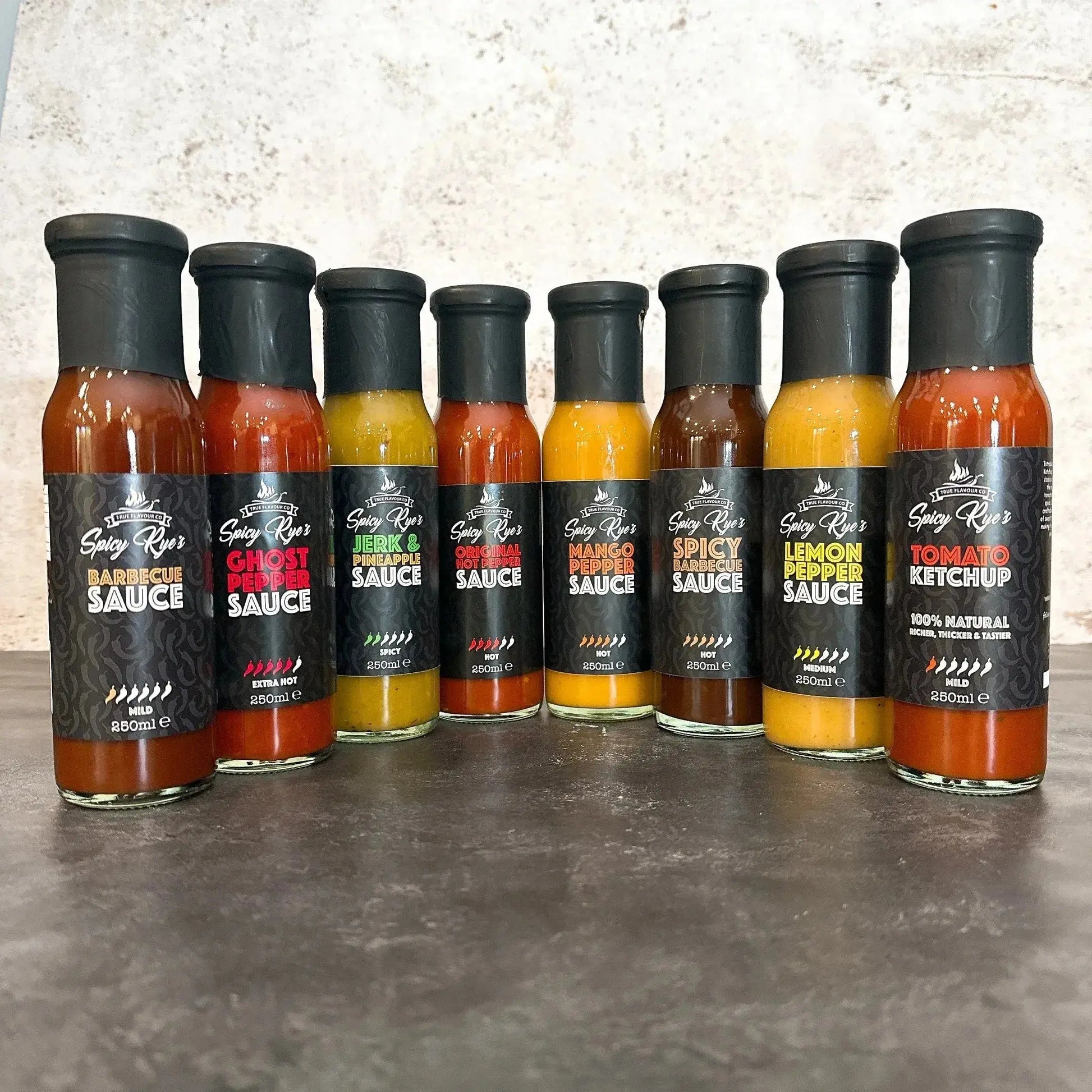 Spicy Ryes Ultimate Flavour Adventure gift set featuring a variety of spicy seasonings and sauces in a decorative box.