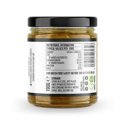 Jar of Chilli Mash Co. Jalapeño Chilli Jam in 190g jar, showcasing the spicy, sweet chilli jam with visible jalapeño pieces.
