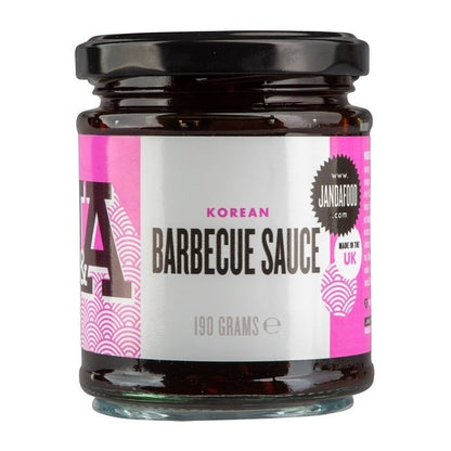 Janda Food Korean Barbecue Sauce in a 190g glass jar with a pink and white label featuring Gochujang chilli paste.
