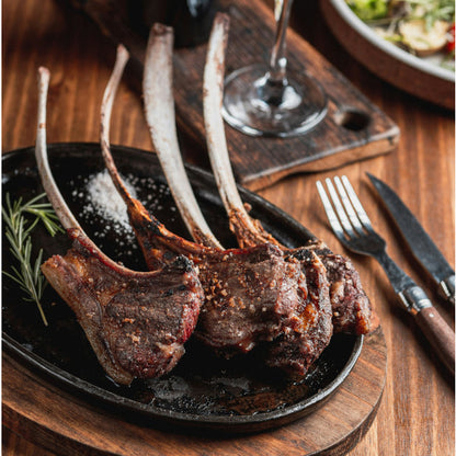 Goodness in a Bowl lamb seasoning rub in a jar, with herbs and spices for flavorful lamb dishes.