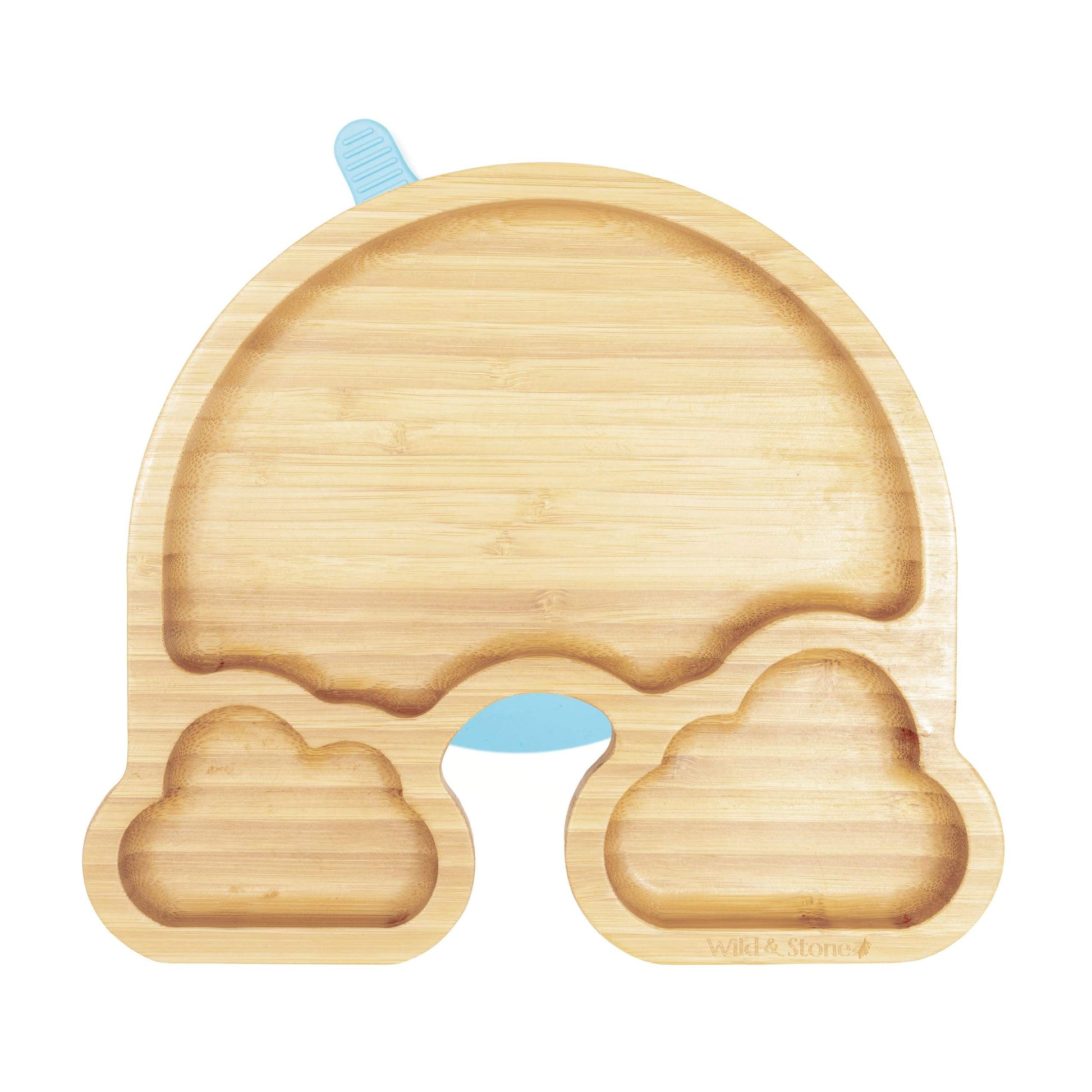 Baby Bamboo Weaning Plate Set from Wild And Stone featuring colorful rainbow design on a durable baby plate.