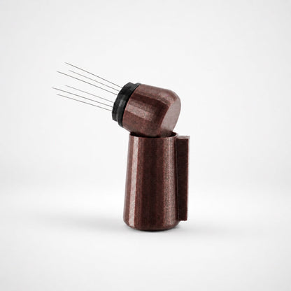 KNOCDIC® magnetic WDT tool in galaxy brown with holder, designed for precise wood drilling and woodworking tasks.