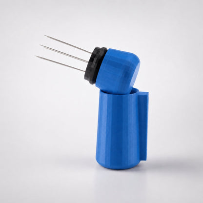 KNOCDIC® WDT tool with magnetic holder in marine blue, ideal for precise woodworking and adhesive work.