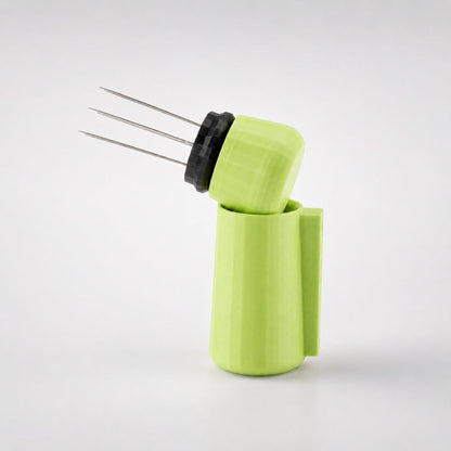 KNOCDIC® magnetic WDT tool in apple green with magnetic holder for precise watch repair and watchmaking tasks.