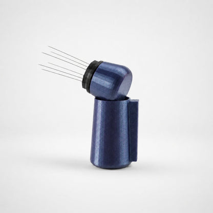 KNOCDIC® magnetic WDT tool with galaxy nebulae design and magnetic holder for precise watch repair and testing.