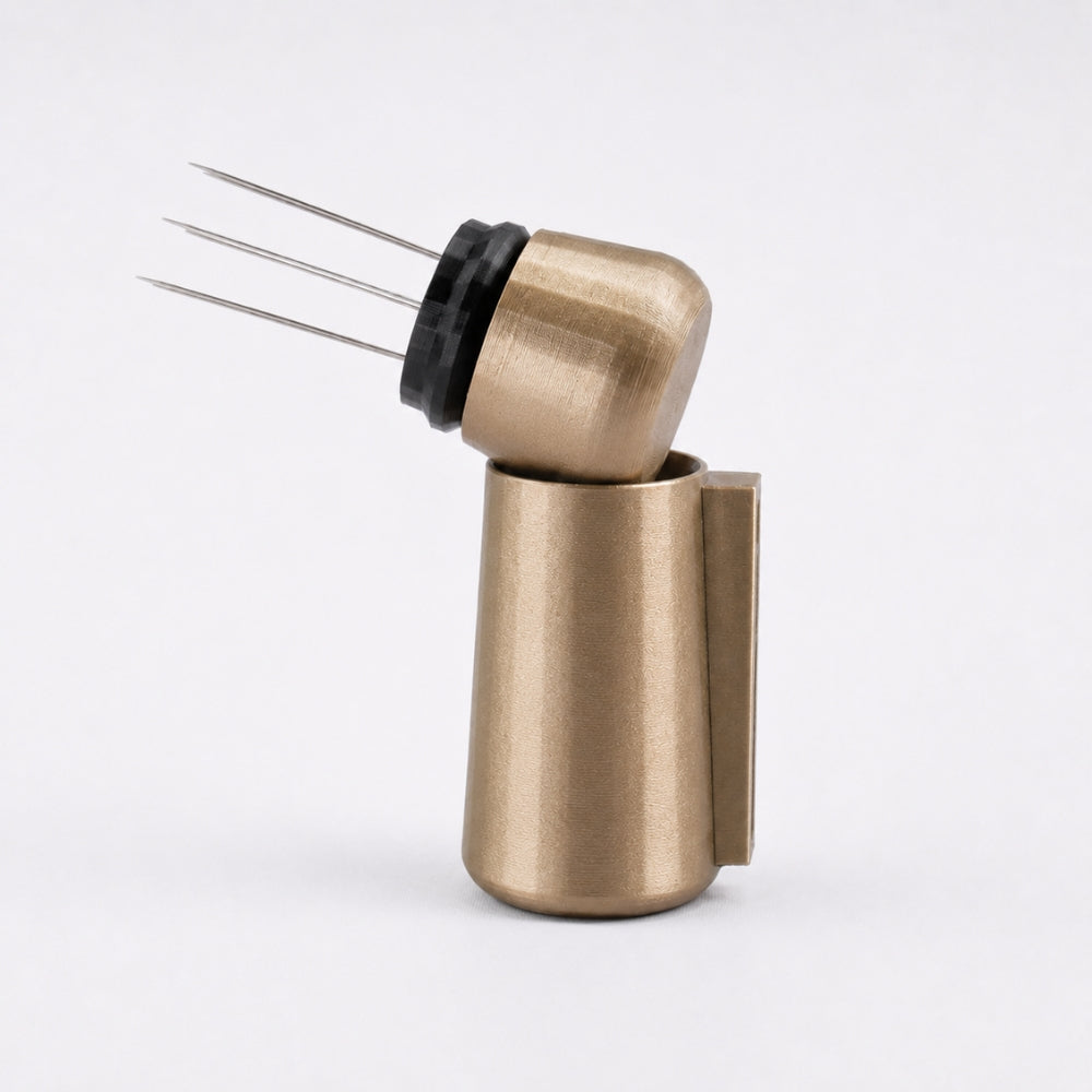 KNOCDIC® magnetic WDT tool with metallic gold finish, designed for precise wood drilling and woodworking tasks.