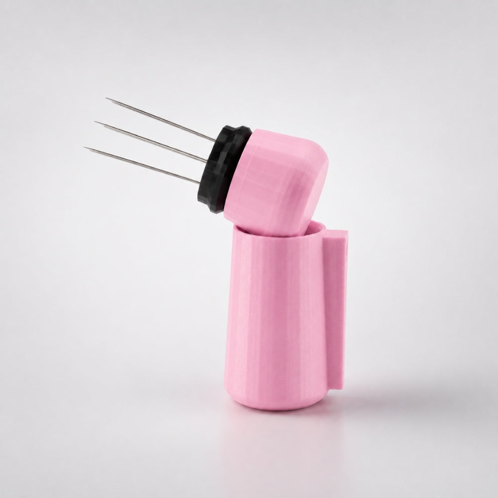 KNOCDIC® pink WDT tool with magnetic holder for resin casting and jewelry making, featuring precise, easy handling.