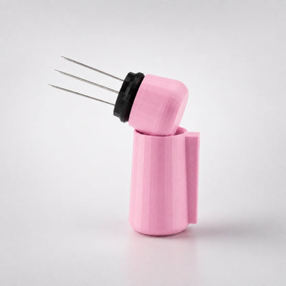 KNOCDIC® pink WDT tool with magnetic holder for resin casting and jewelry making, featuring precise, easy handling.
