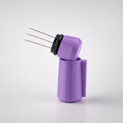 KNOCDIC® magnetic WDT tool in purple with magnetic holder for precise watch repair and watchmaking tasks.
