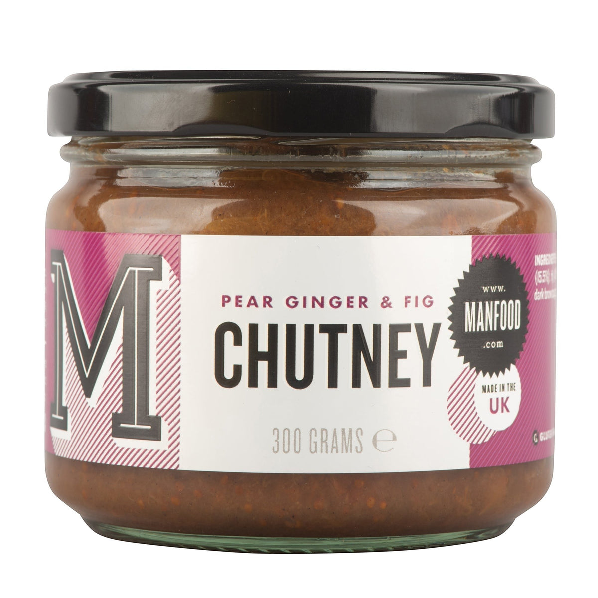 Manfood Pickle Gift Box featuring pear, ginger, and fig chutney in a decorative gift box, perfect for gifting.