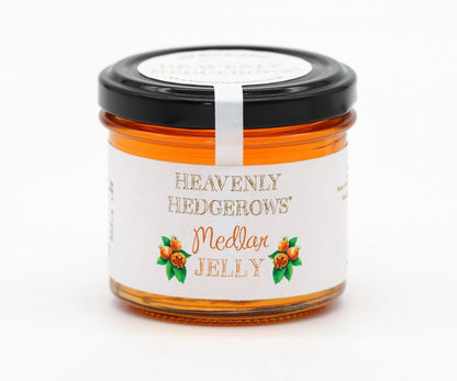 Heavenly Hedgerows West Country Heritage Jelly Gift Set with medlar jelly jars and decorative packaging.