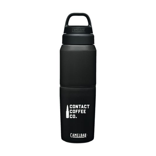 Camelbak MultiBev Flask gear by Contact Coffee Company Ltd., showing a versatile reusable beverage container with multiple drinking options.