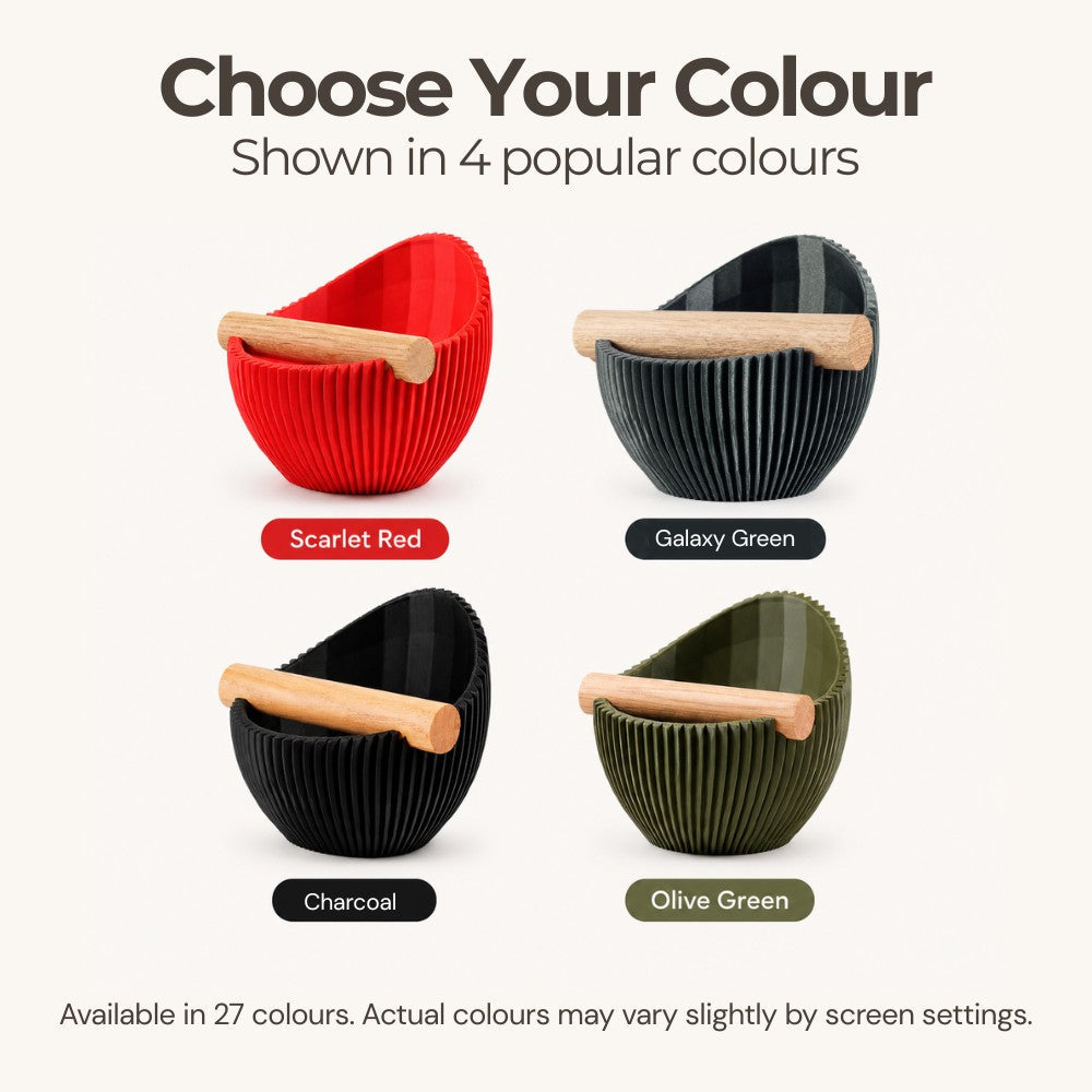 KNOCDIC® Nova Sculptural Espresso Knock Box in vibrant color, designed for coffee enthusiasts to discard used espresso grounds.