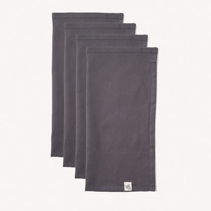 Set of four organic cotton napkins from Wild And Stone, featuring natural, eco-friendly fabric with a soft, woven texture.