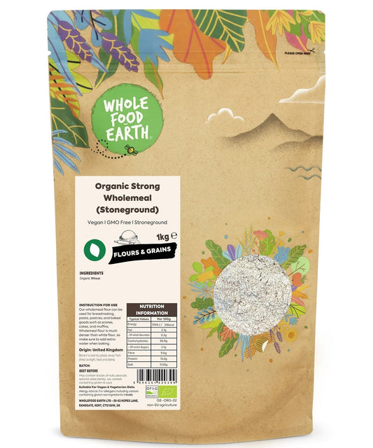 Organic Strong Stoneground Wholemeal bread made with artisan stoneground flour from ArtisanBox.