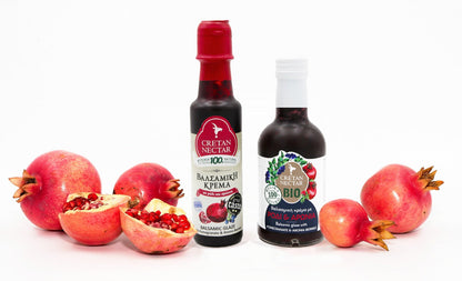 Organic Balsamic Cream / Glaze with Pomegranate and Aronia Berries - Cretan Nectar