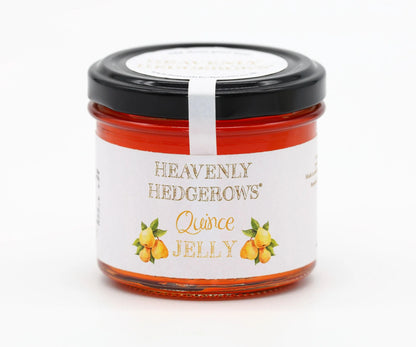 Heavenly Hedgerows West Country Heritage Jelly Gift Set with assorted quince jellies in glass jars, perfect for gifting.