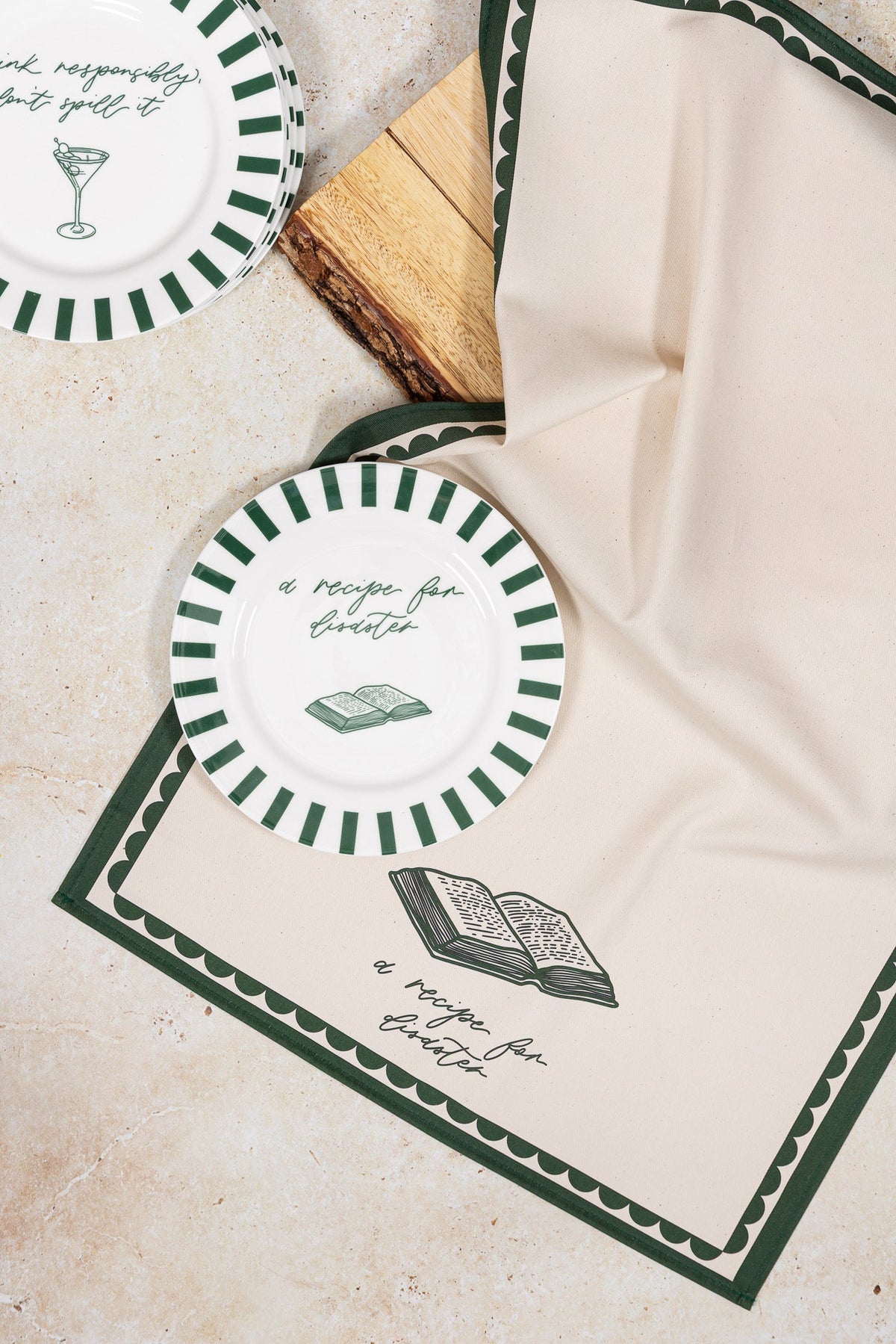 Avalon Home UK Recipe For Disaster Bone China Plate with colorful, detailed design, showcasing the elegant dinnerware item.