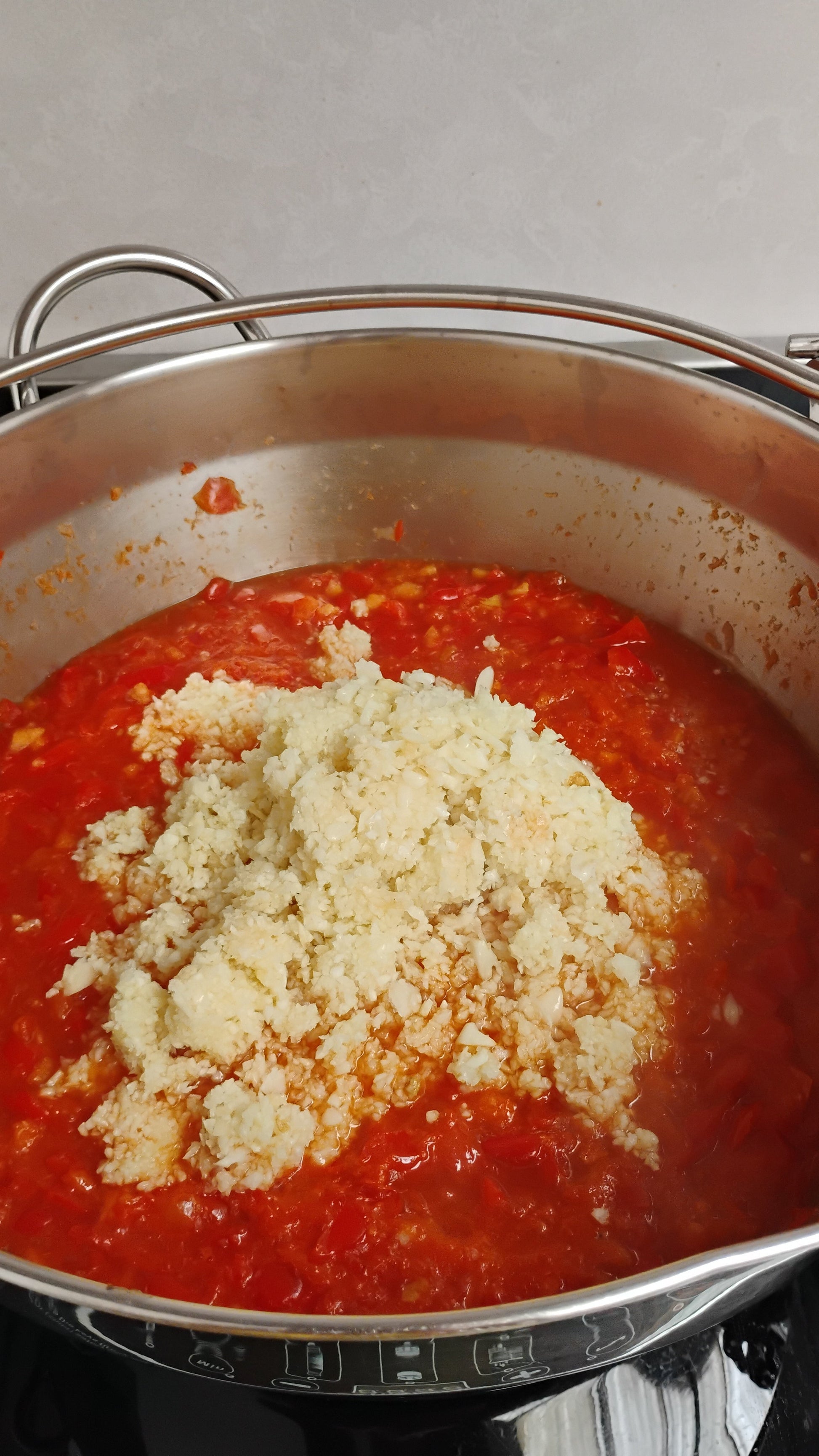 Garlic going in!