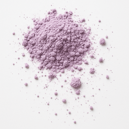 Purple Ube protein powder drink by Siocolat in a 300g container, shown with a scoop of vibrant purple powder.