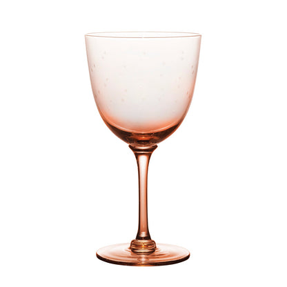 four rose crystal wine glasses with stars design