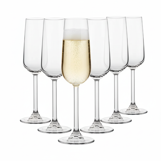 Allegra Champagne Flutes - 200ml - Set of 6